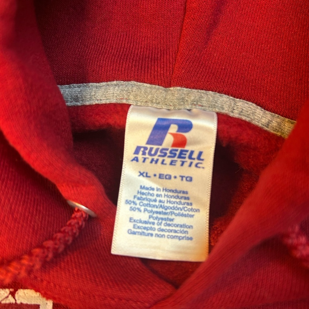 Russell Athletic Red BAMA Hoodie Sweatshirt - Picture 4 of 8